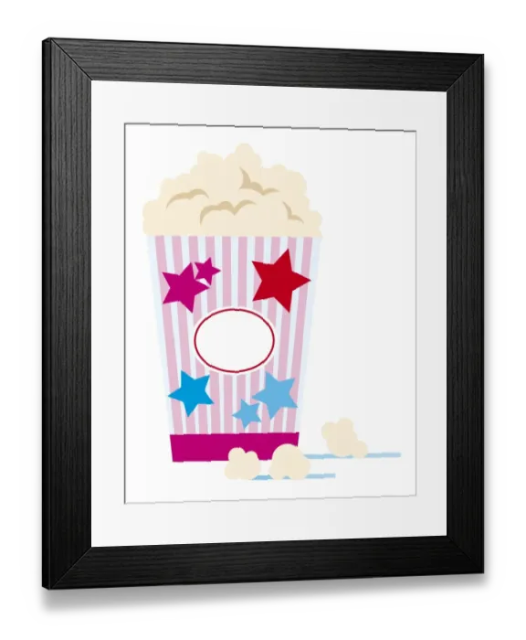 Framed Print : Digital illustration of carton of popcorn Framed Print : Digital illustration of carton of popcorn