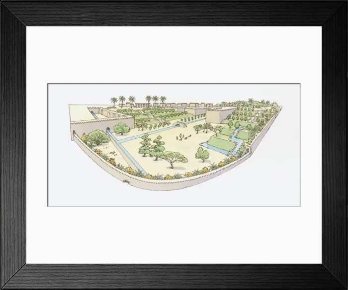 Framed Print : Illustration of Hanging Gardens of Babylon, one of the Seven Wonders of the World Framed Print : Illustration of Hanging Gardens of Babylon, one of the Seven Wonders of the World