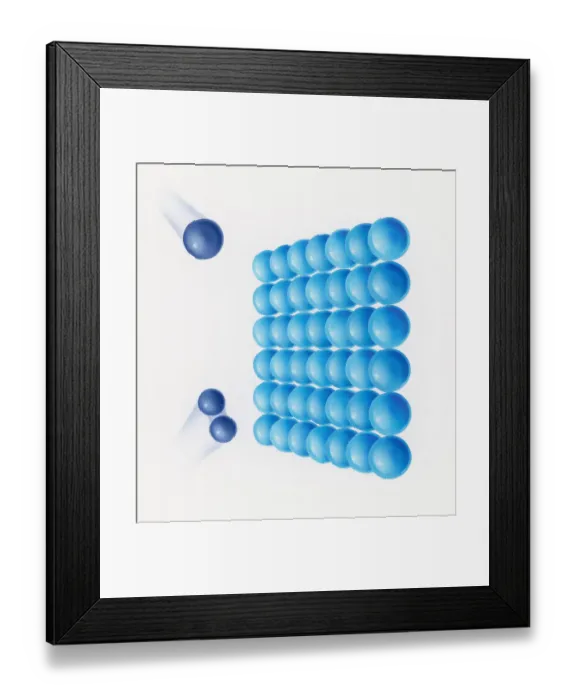 Framed Print : Illustration of catalysis with reactants approaching surface with one of the reactants being a diatomic molecule Framed Print : Illustration of catalysis with reactants approaching surface with one of the reactants being a diatomic molecule