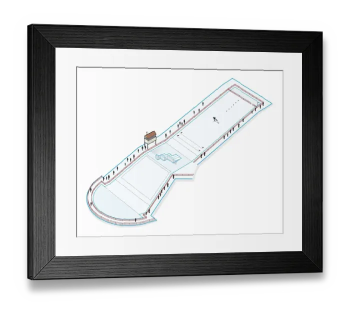 Framed Print : Aerial slope Framed Print : Aerial slope