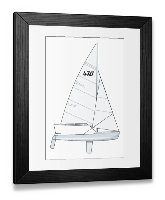 Framed Print : Single-hull sailboat Framed Print : Single-hull sailboat
