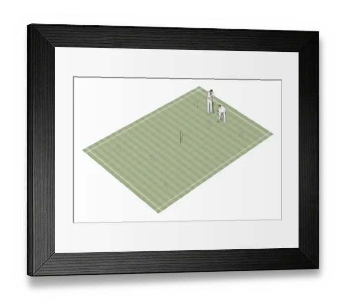 Framed Print : Two croquet players on croquet court Framed Print : Two croquet players on croquet court