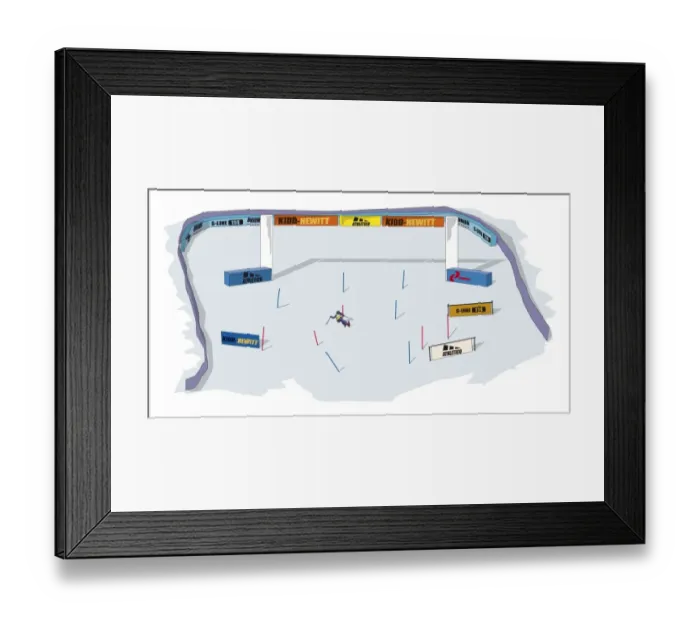 Framed Print : Alpine skiing, finish line of giant slalom Framed Print : Alpine skiing, finish line of giant slalom