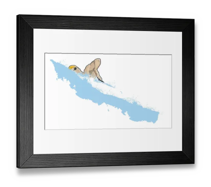 Framed Print : Swimmer Framed Print : Swimmer