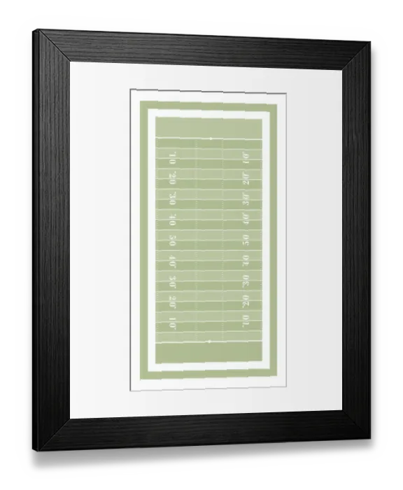 Framed Print : American football pitch