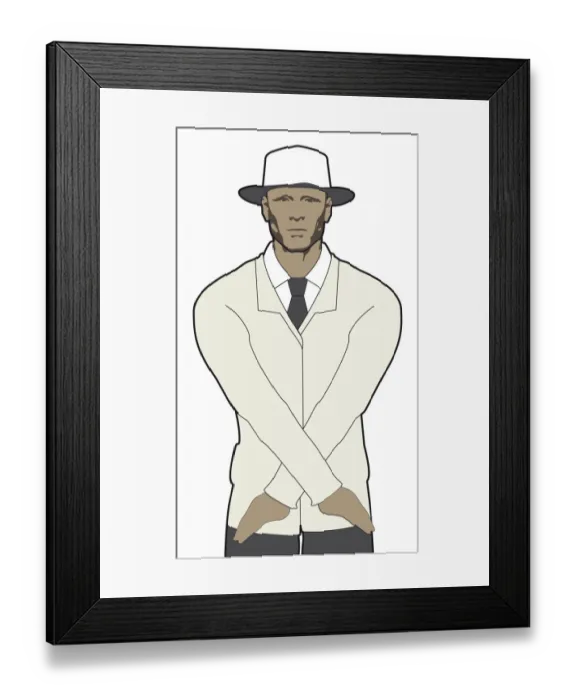 Framed Print : Cricket umpire signalling dead ball, arms crossed Framed Print : Cricket umpire signalling dead ball, arms crossed