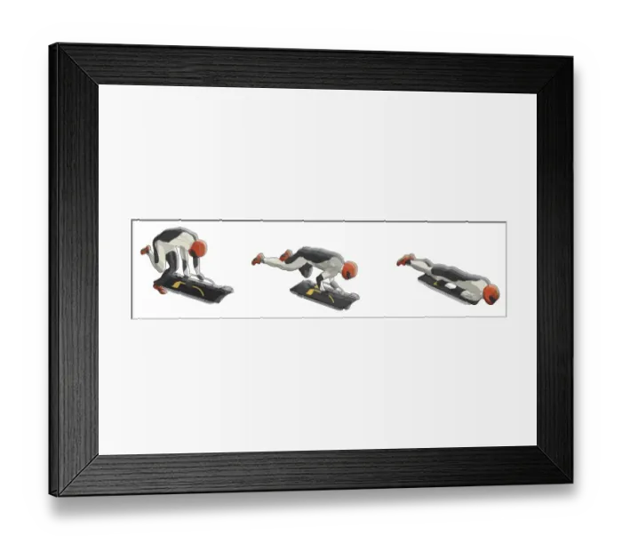 Framed Print : Three stages of athlete leaping onto skeleton Framed Print : Three stages of athlete leaping onto skeleton