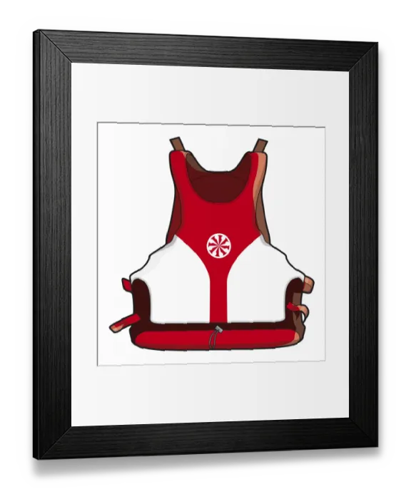 Framed Print : Buoyancy vest