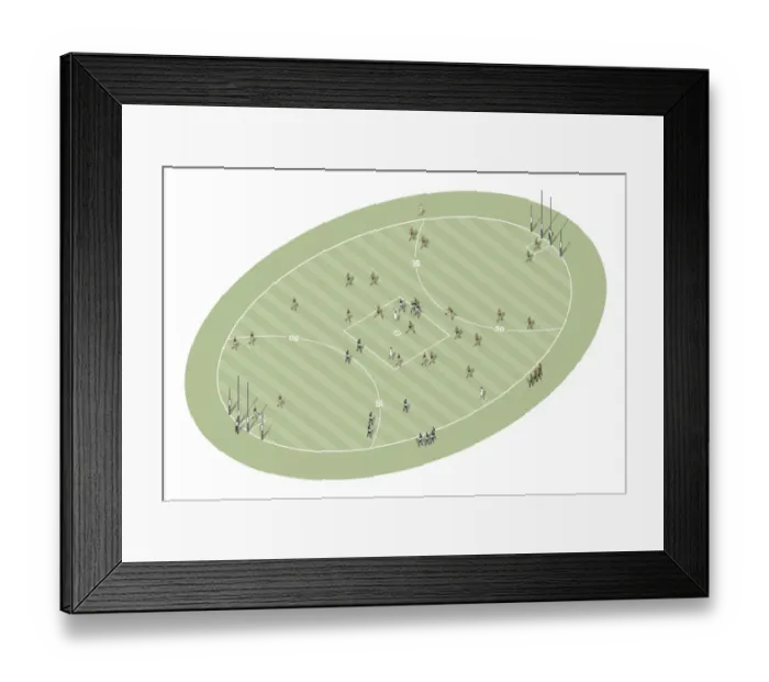 Framed Print : Australian football pitch Framed Print : Australian football pitch