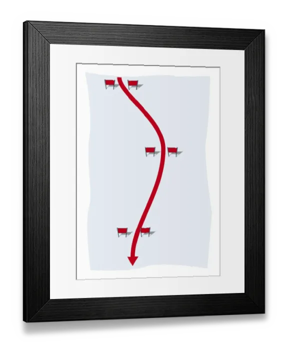 Framed Print : Downhill-ski course Framed Print : Downhill-ski course