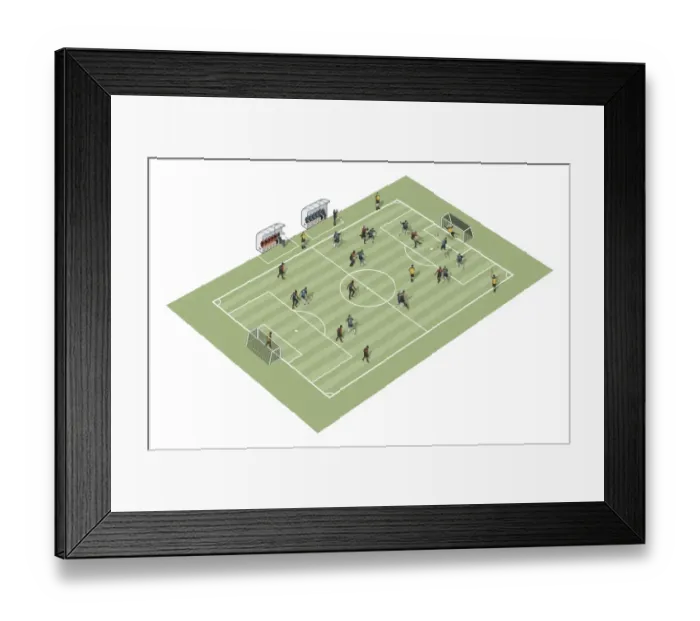 Framed Print : Football pitch Framed Print : Football pitch