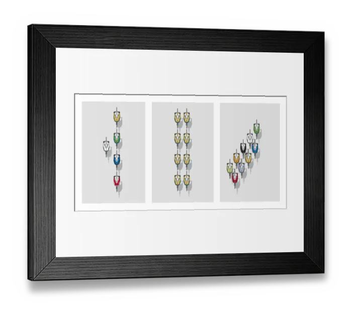 Framed Print : Road racing cyclist in different formations, single paceline, double paceline and echelon Framed Print : Road racing cyclist in different formations, single paceline, double paceline and echelon