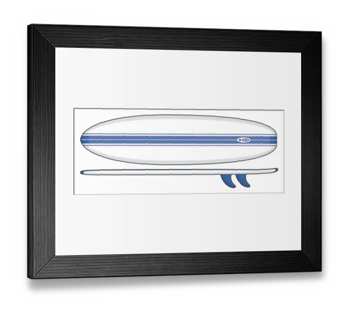 Framed Print : Longboard Framed Print : Longboard