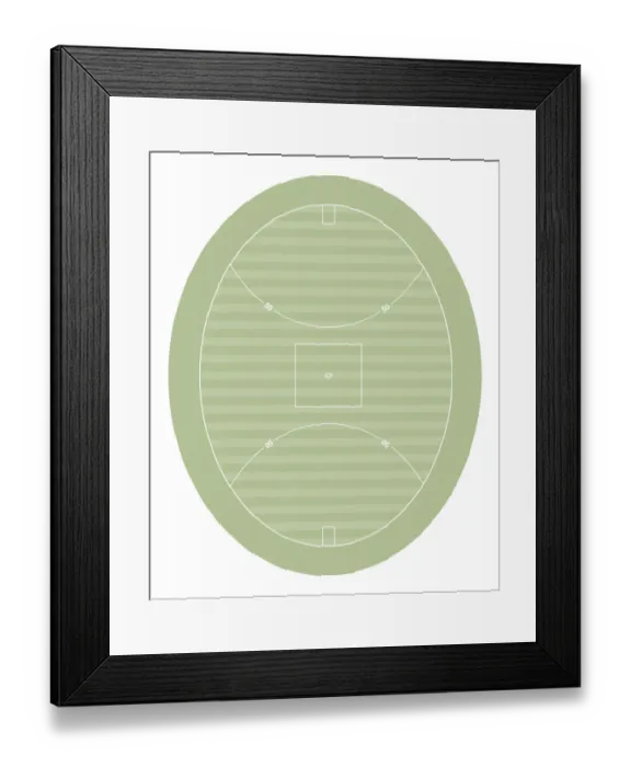 Framed Print : Australian football pitch Framed Print : Australian football pitch