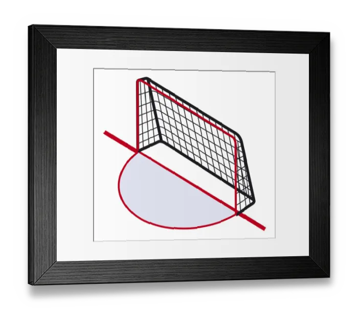 Framed Print : Ice hockey goal