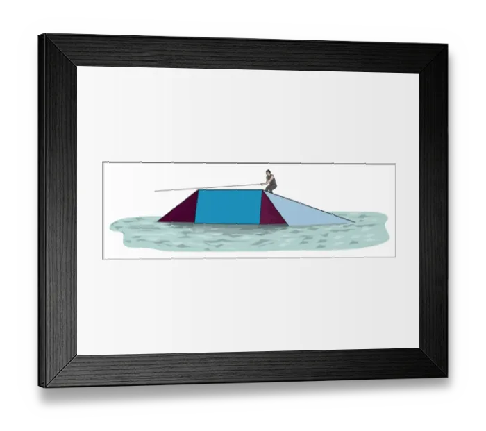 Framed Print : Waterskier on jump ramp
