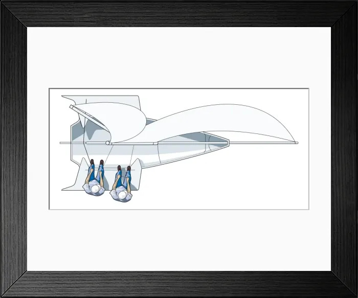 Framed Print : Two people in sailboat, view from above Framed Print : Two people in sailboat, view from above