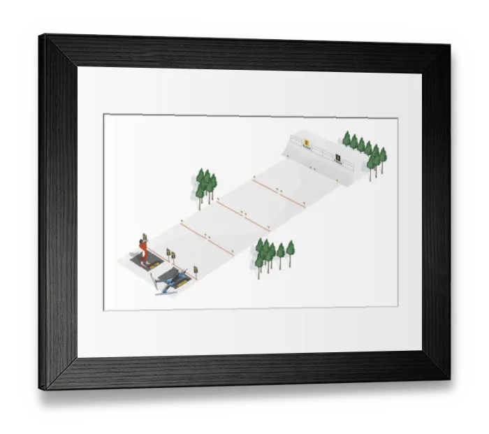 Framed Print : Biathlon shooting range Framed Print : Biathlon shooting range