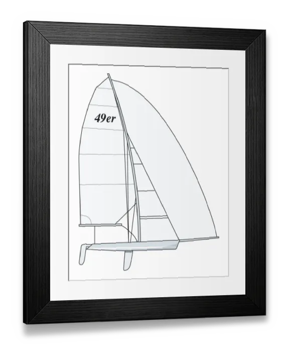 Framed Print : 49er dinghy Framed Print : 49er dinghy