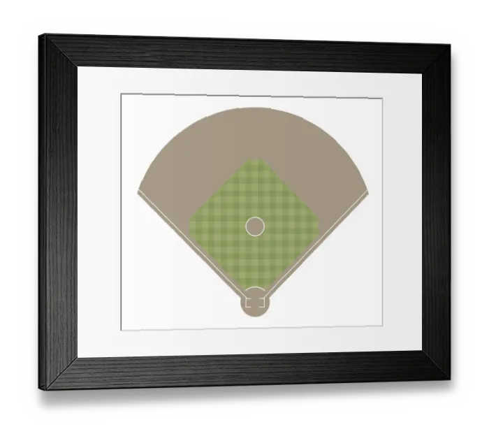 Framed Print : Section of baseball field Framed Print : Section of baseball field