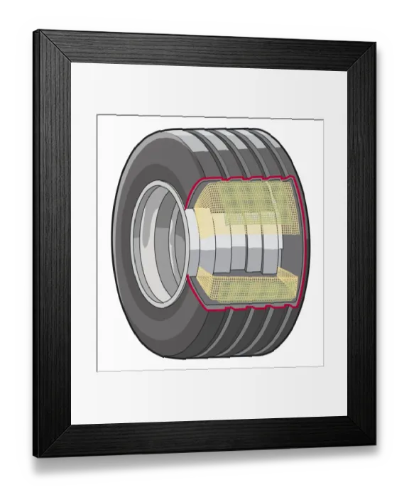 Framed Print : Racing car tyre Framed Print : Racing car tyre