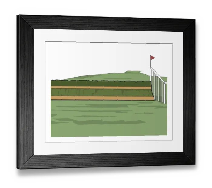 Framed Print : Horse racing, chase jump, plain fence Framed Print : Horse racing, chase jump, plain fence