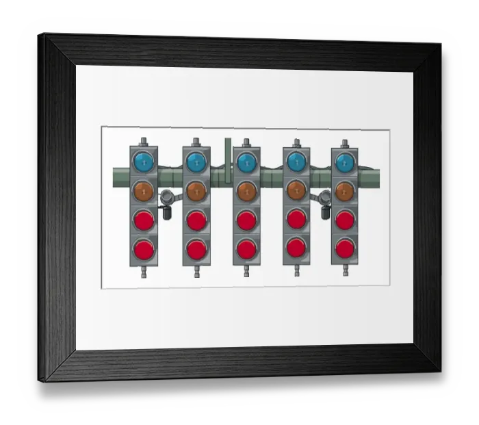 Framed Print : Car race start lights Framed Print : Car race start lights