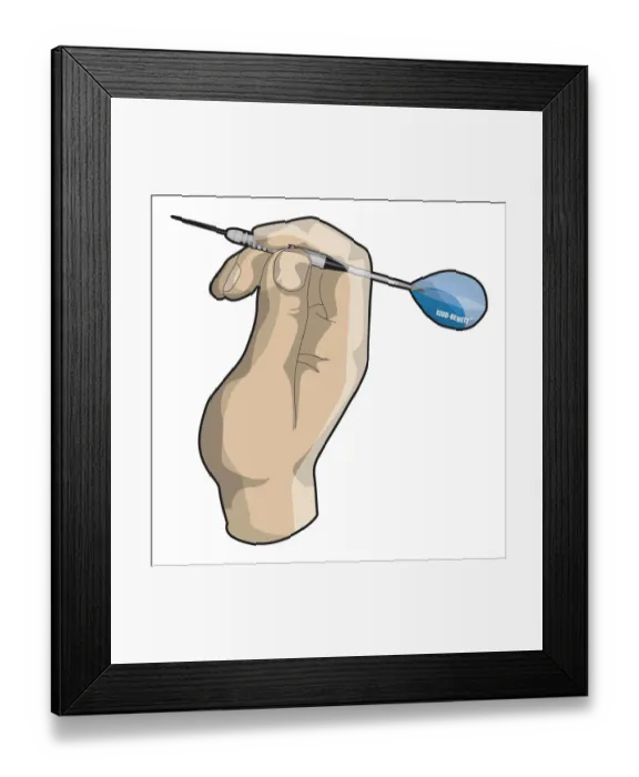 Framed Print : Hand holding dart Framed Print : Hand holding dart