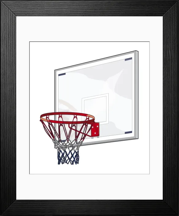 Framed Print : Basketball hoop Framed Print : Basketball hoop