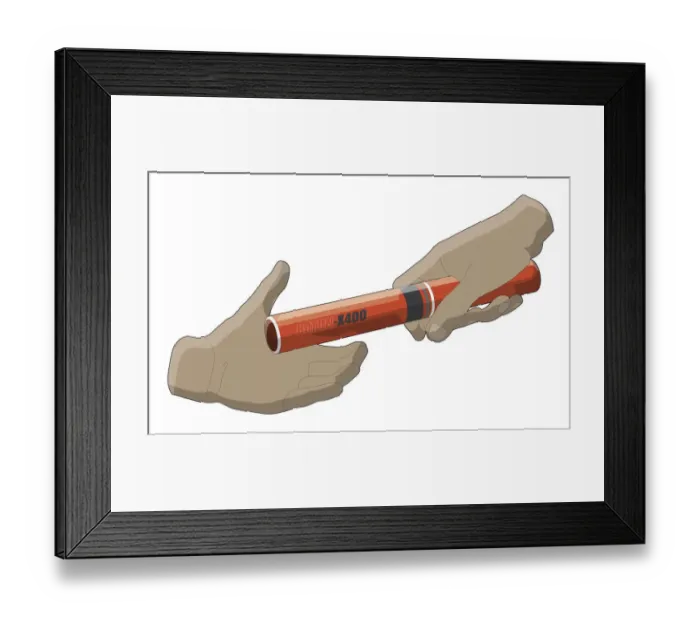 Framed Print : Baton being passed from one hand to another Framed Print : Baton being passed from one hand to another