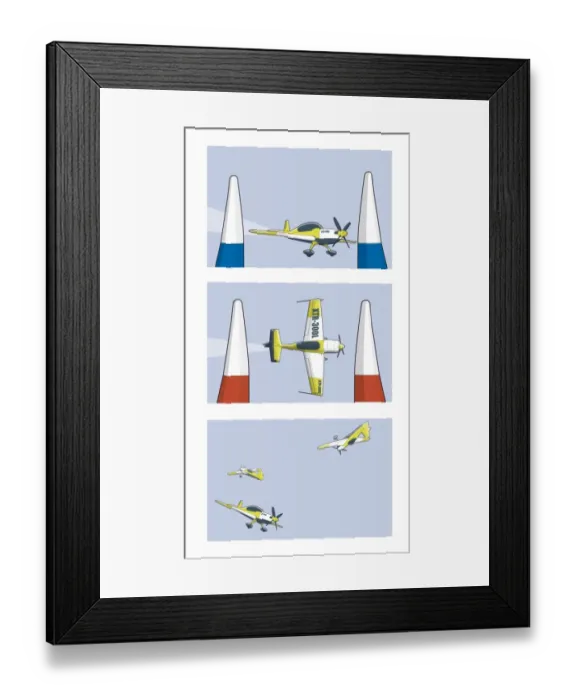 Framed Print : Air racing manoeuvres