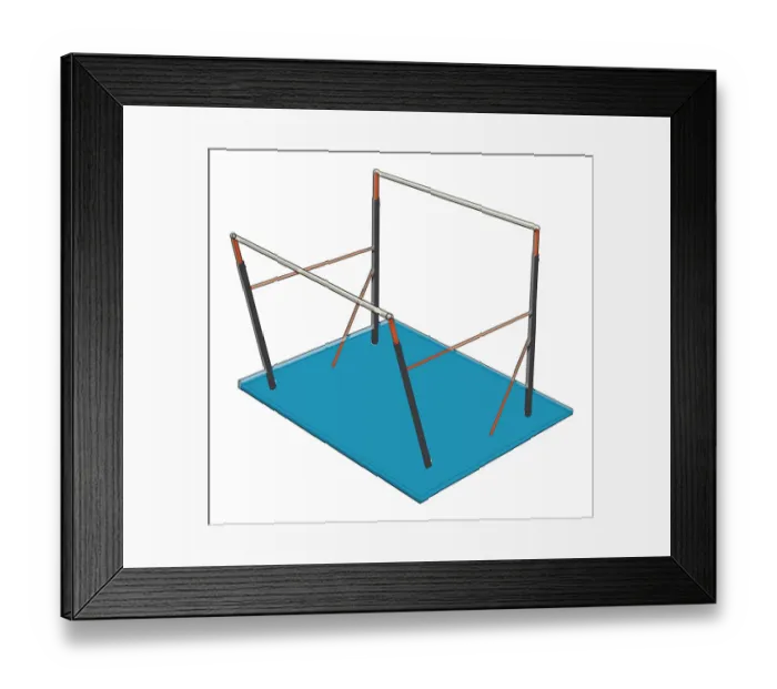 Framed Print : Uneven bars Framed Print : Uneven bars