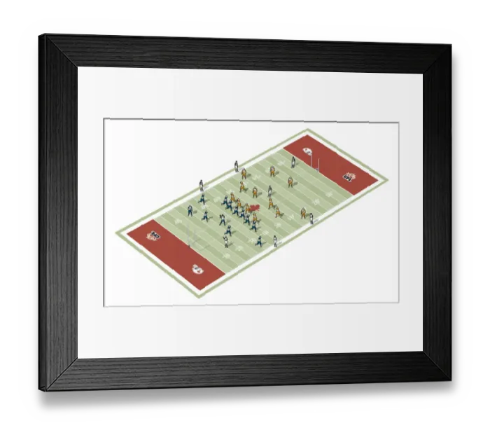 Framed Print : Teams on Canadian football pitch Framed Print : Teams on Canadian football pitch