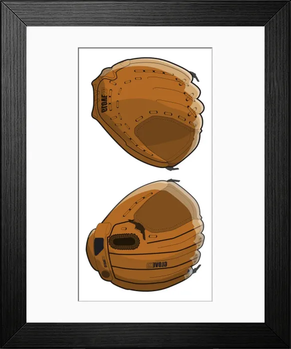 Framed Print : Baseball catchers gloves Framed Print : Baseball catchers gloves