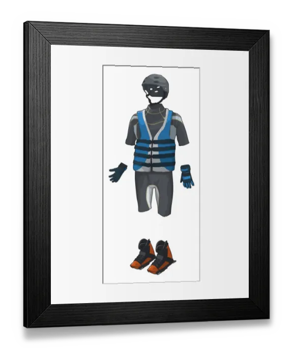 Framed Print : Waterskiing gear Framed Print : Waterskiing gear