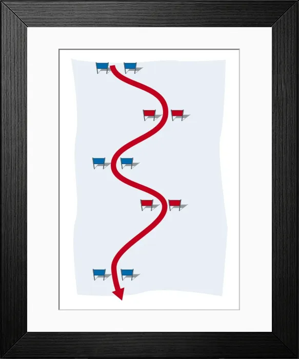 Framed Print : Super-G course Framed Print : Super-G course