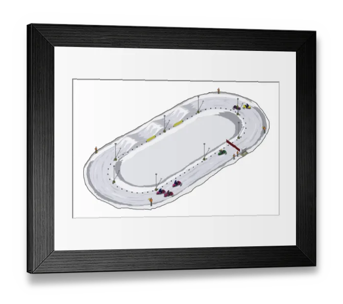 Framed Print : Snowmobiling course Framed Print : Snowmobiling course
