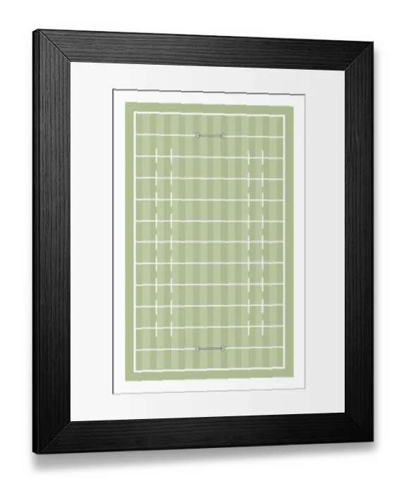 Framed Print : Rugby pitch Framed Print : Rugby pitch