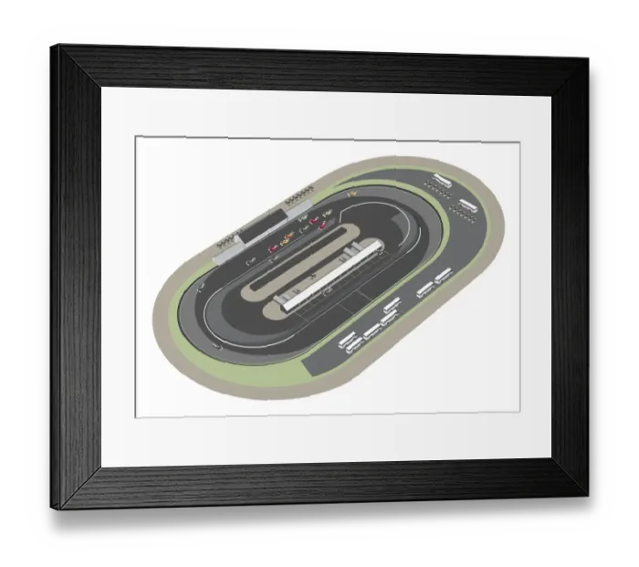 Framed Print : Car racing course Framed Print : Car racing course