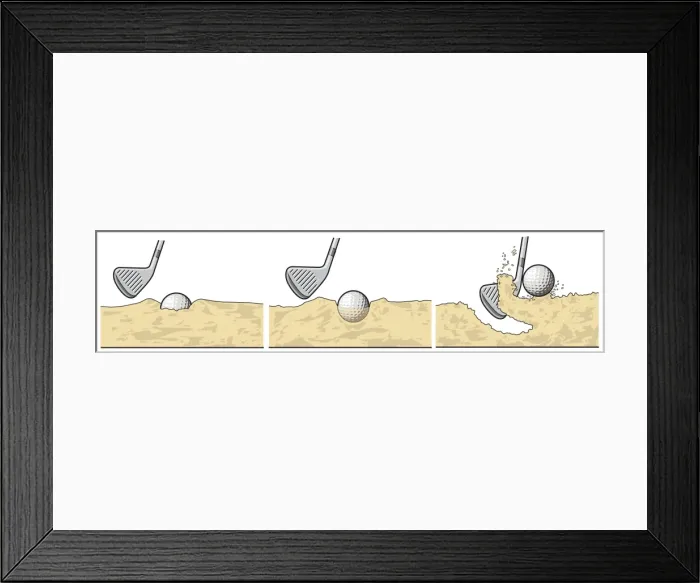 Framed Print : Three stage of bunker shot Framed Print : Three stage of bunker shot
