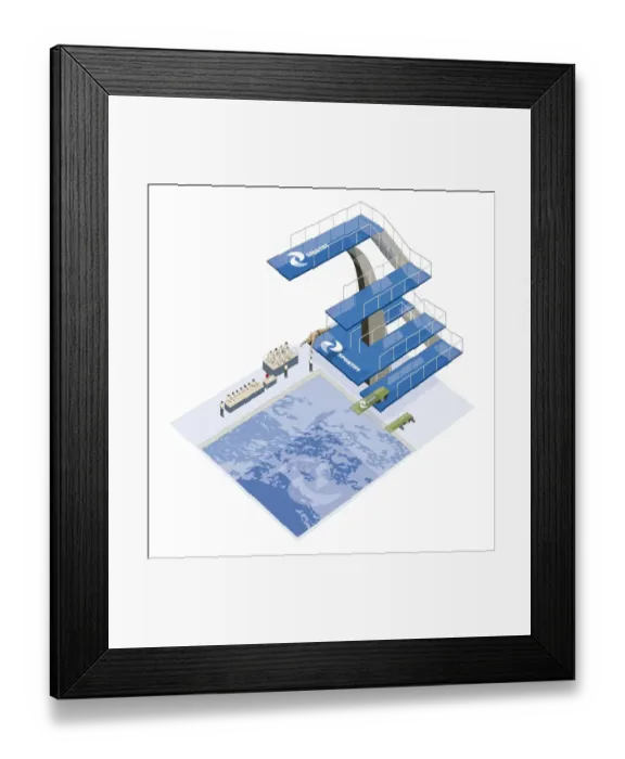 Framed Print : Olympic diving pool Framed Print : Olympic diving pool