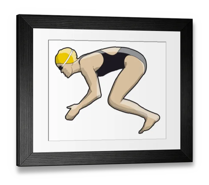 Framed Print : Swimmer diving into pool Framed Print : Swimmer diving into pool