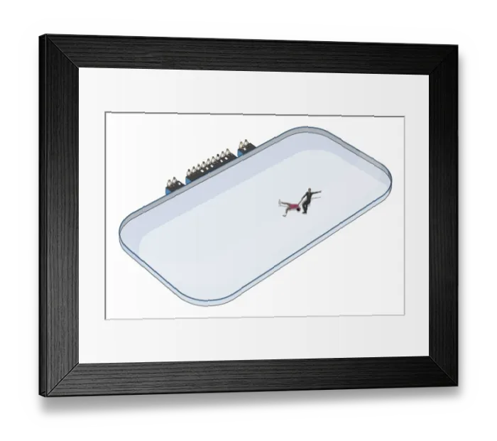 Framed Print : Figure skaters in ice rink Framed Print : Figure skaters in ice rink