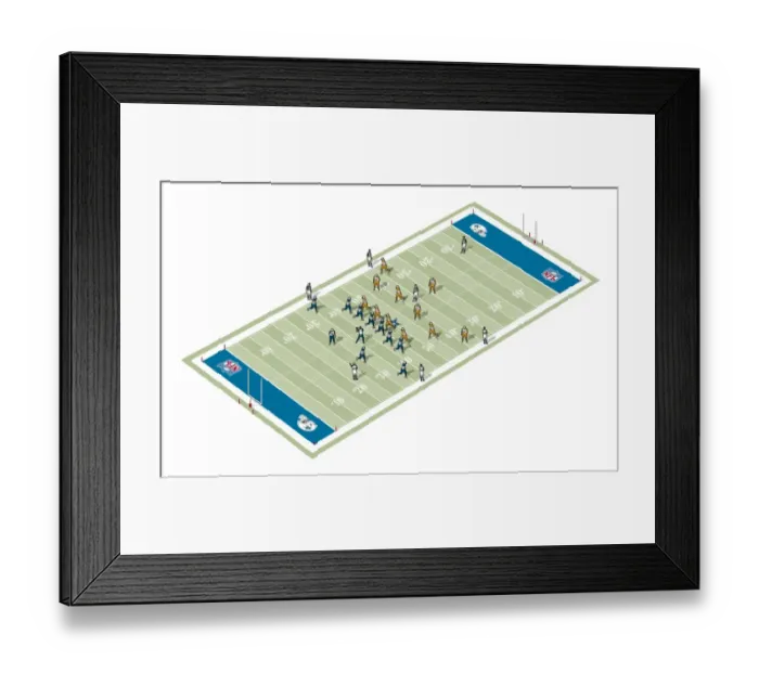 Framed Print : American football players and positions Framed Print : American football players and positions
