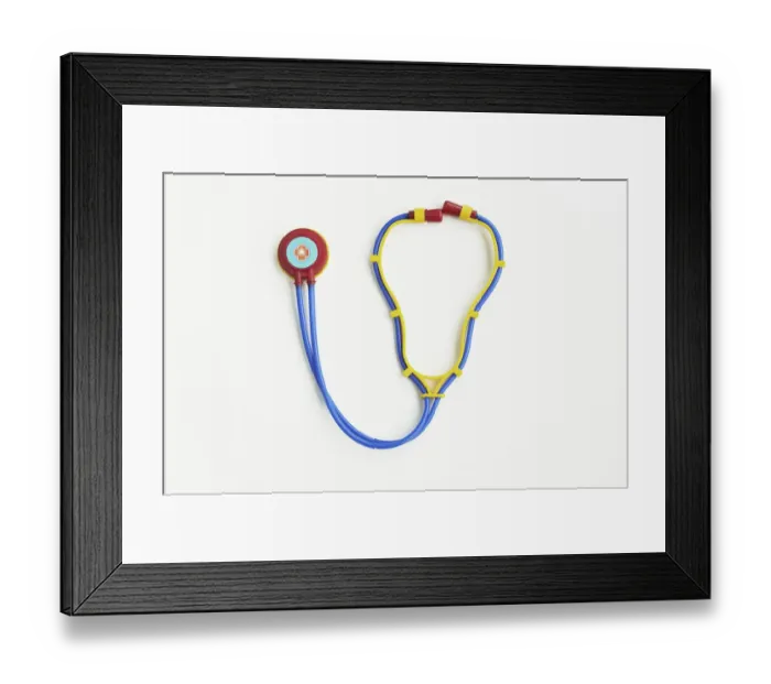 Framed Print : Toy stethoscope Framed Print : Toy stethoscope