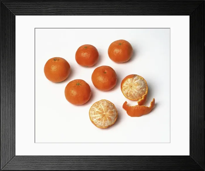Framed Print : Tangerines, in and out of peel Framed Print : Tangerines, in and out of peel