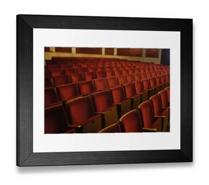 Framed Print : Rows of red seats in theatre Framed Print : Rows of red seats in theatre