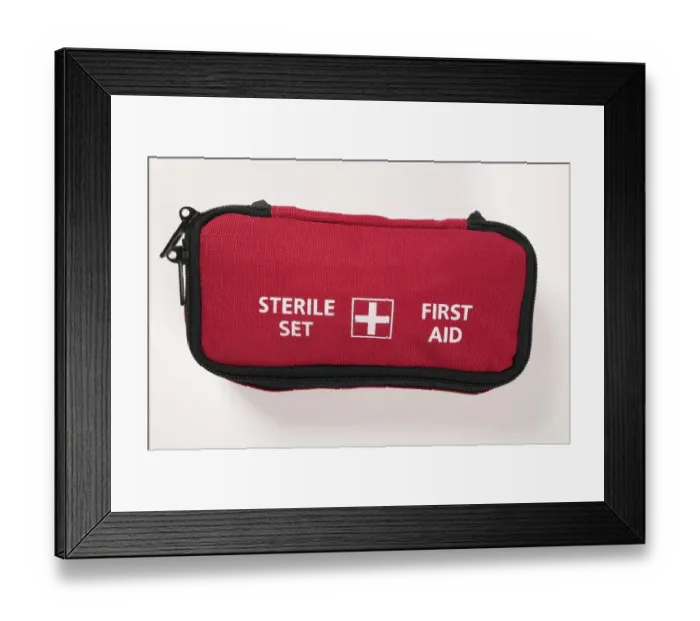 Framed Print : First aid kit Framed Print : First aid kit