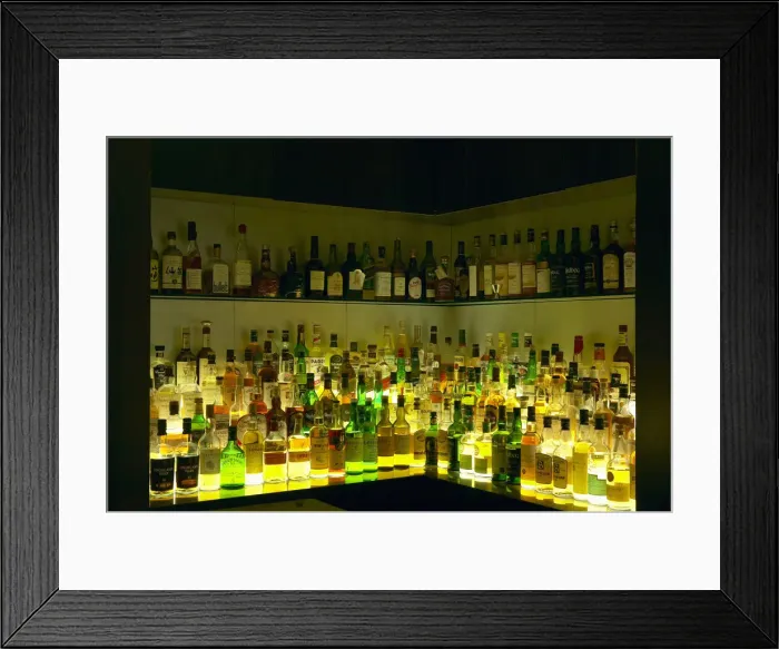 Framed Print : Illuminated bar Framed Print : Illuminated bar