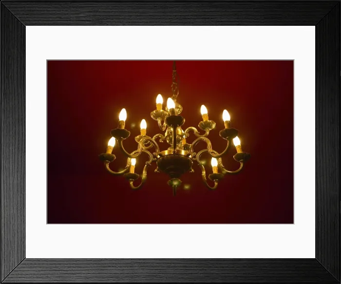Framed Print : Chandelier, low angle view Framed Print : Chandelier, low angle view